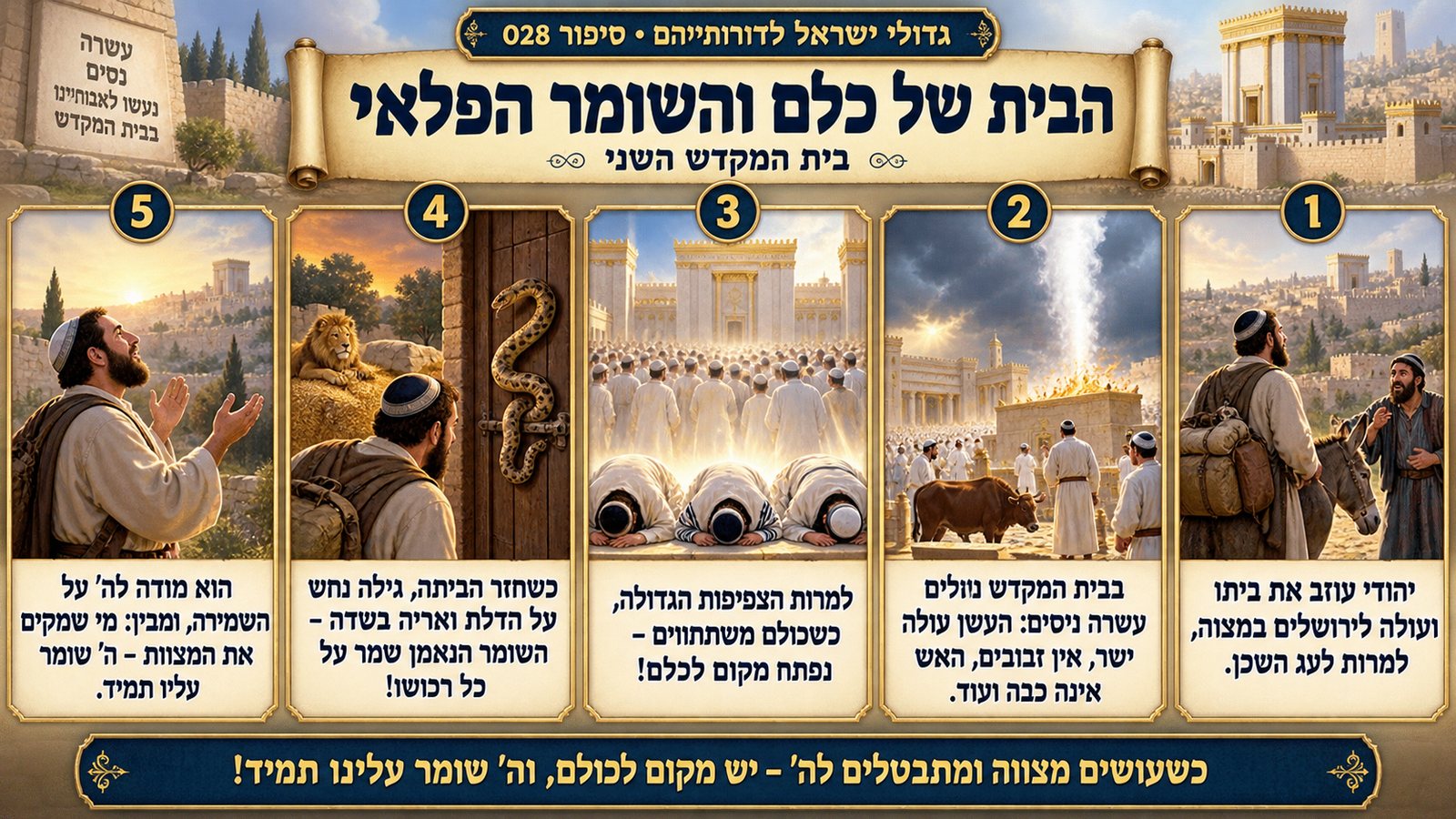 תמונת סיכום — בית המקדש השני: הבית של כלם והשומר הפלאי